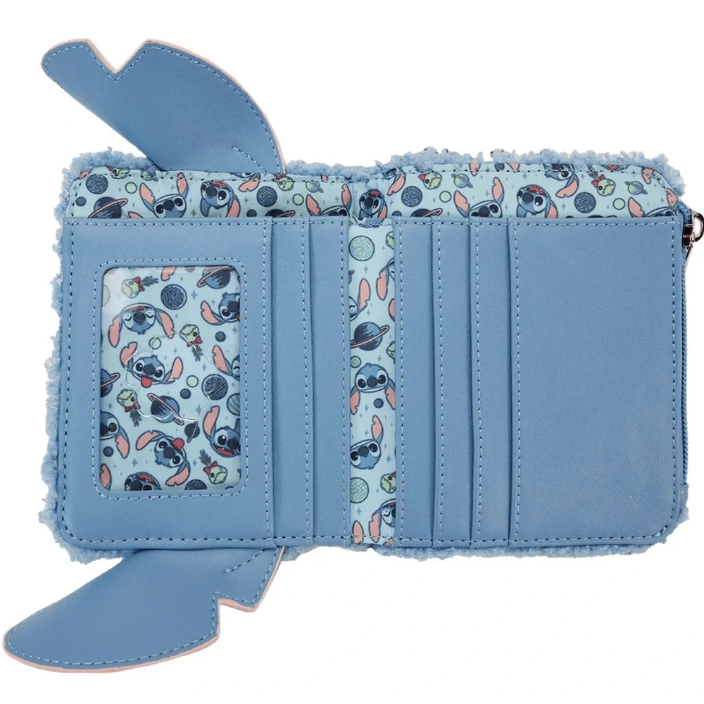 Loungefly Stitch Furry Backpack and Wallet Set - Picture 10 of 11